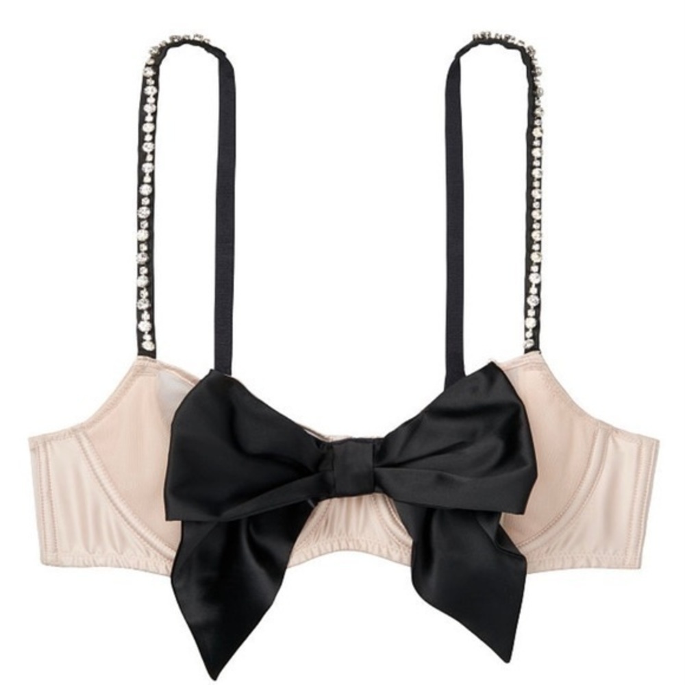 VICTORIAS SECRET Wicked Embellished Bow Bra 34DDD - Picture 3 of 11